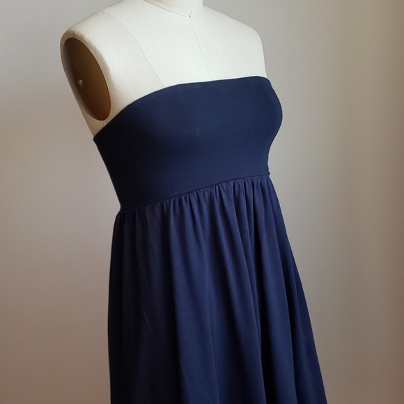 Theory Strapless Navy Dress - Picture 2 of 4